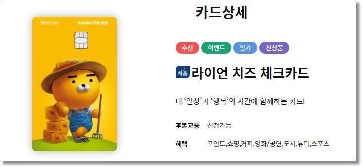 농협체크카드 교통카드