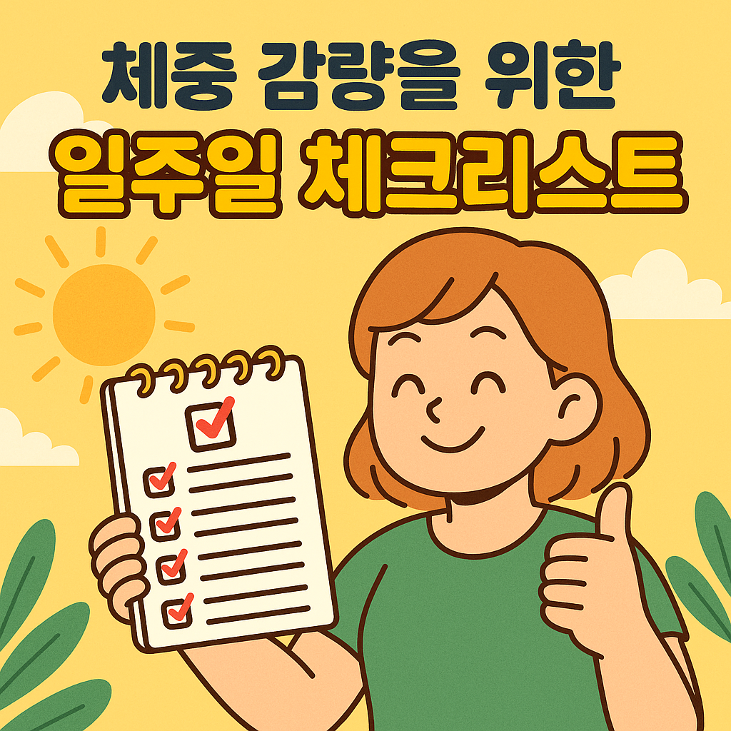 체중 감량을 위한 일주일 체크리스트 만들기 관련사진
