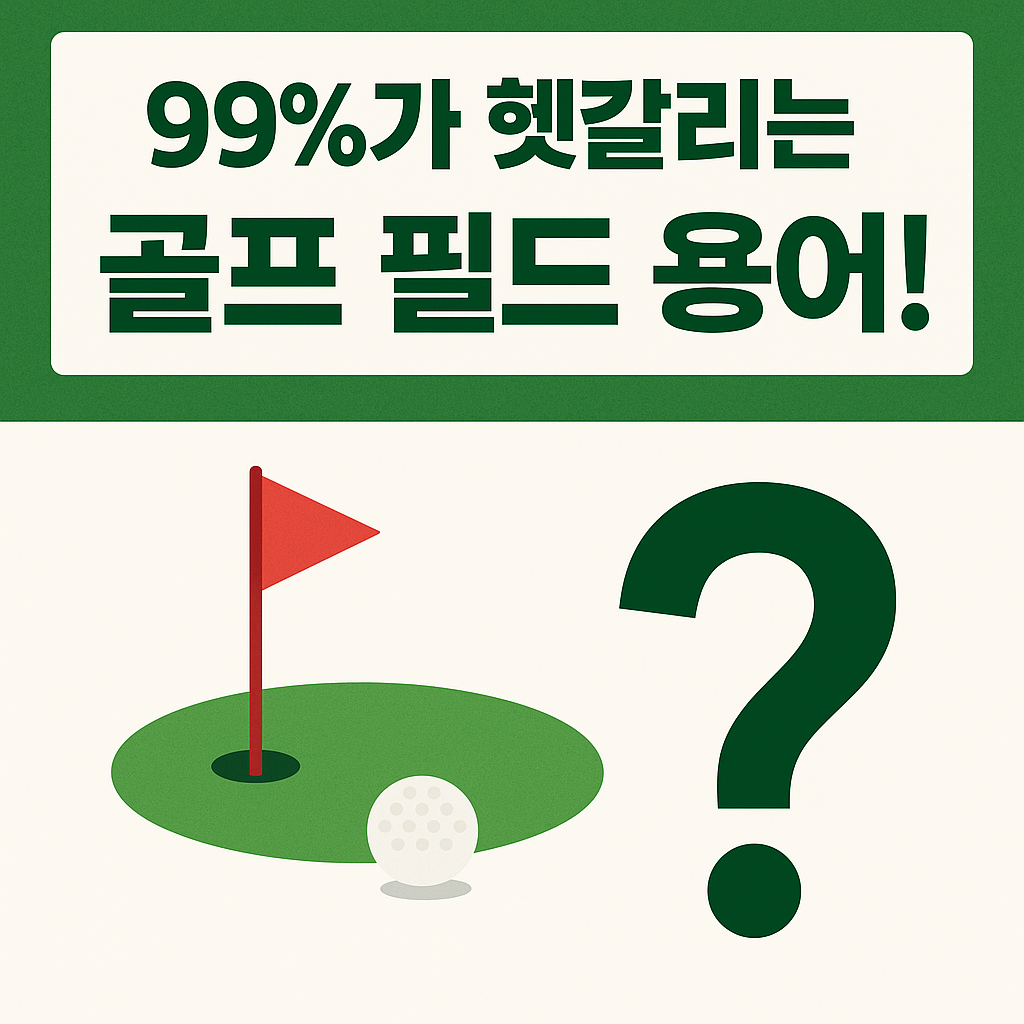 골프 용어! 99%가 헷갈리는 골프 필드 용어!