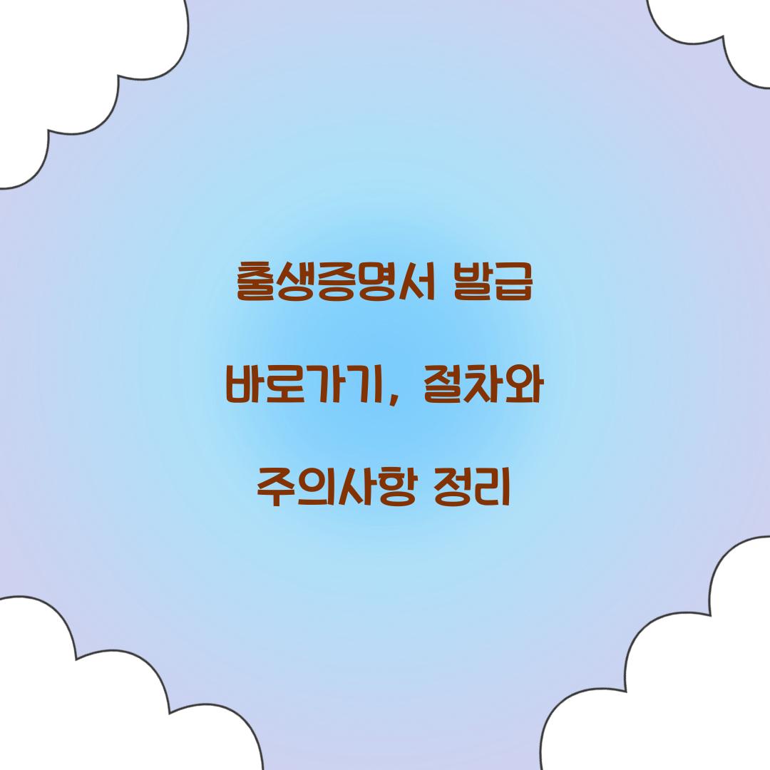 출생증명서 발급 바로가기