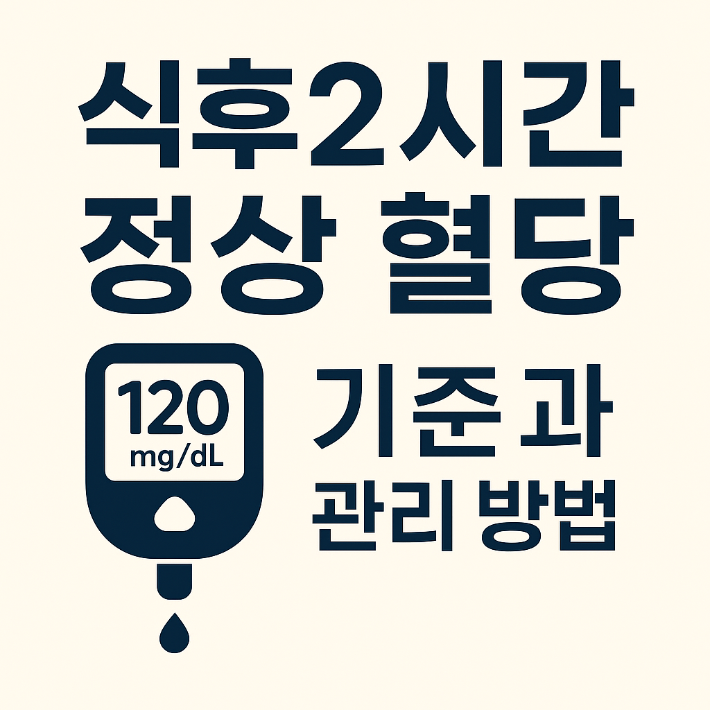 식후2시간 정상 혈당