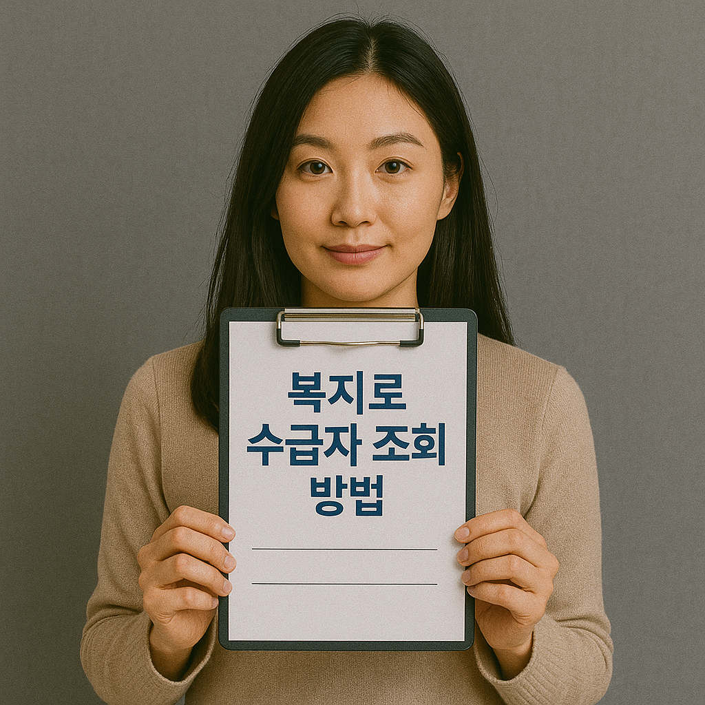 복지로 수급자 조회 방법