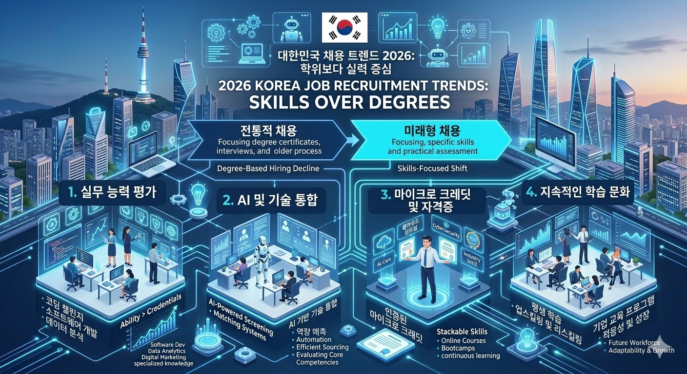 2026년 채용 트렌드 변화를 나타내는 인포그래픽 이미지