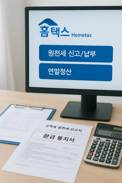 원천세 연말정산 환급받는 방법과 신고 절차 완벽 가이드
