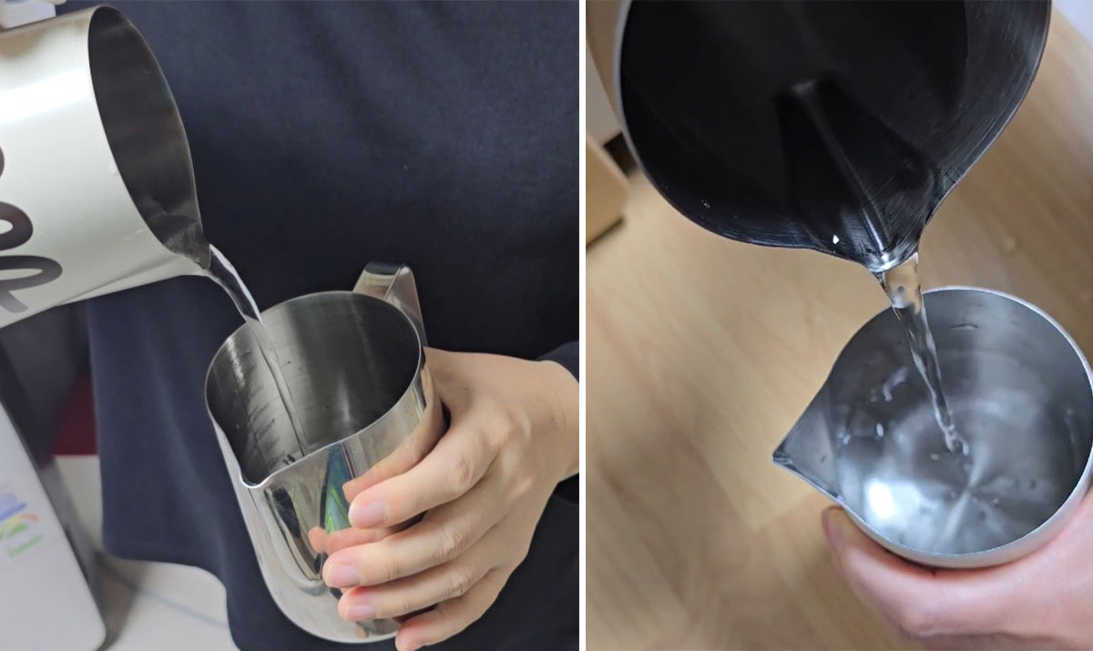 라떼아트 물줄기 연습