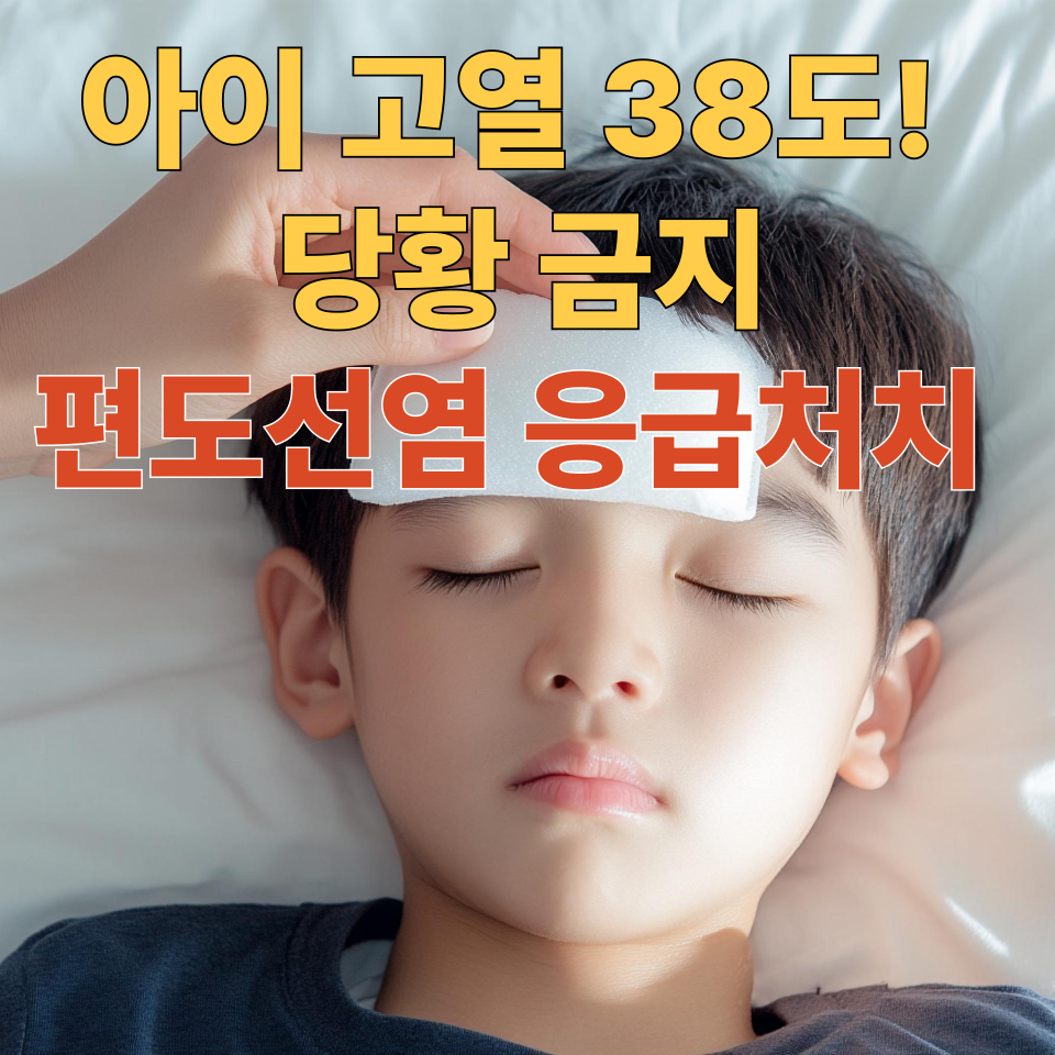 아이 고열 38도 당황 금지 편도 선염 응급처치