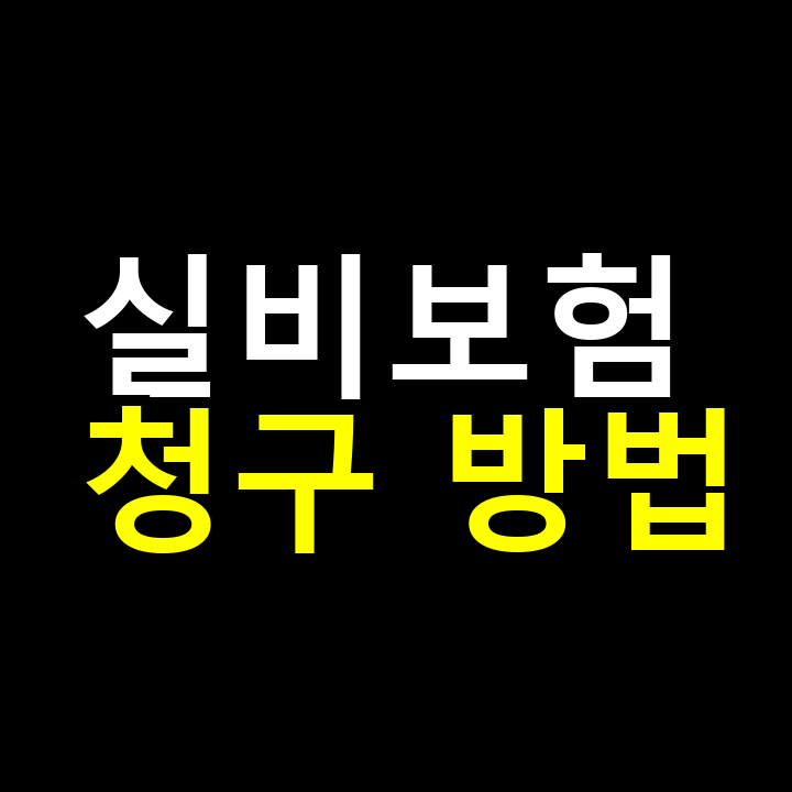 실비보험 청구 방법