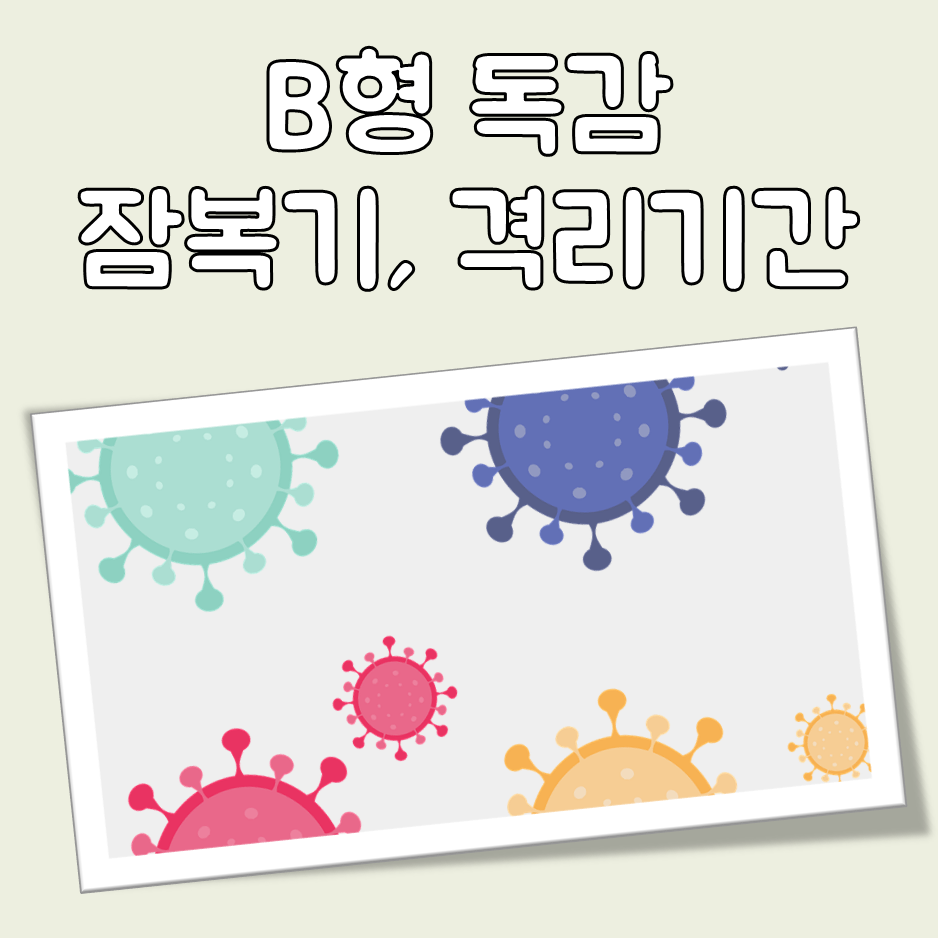b형 독감 잠복기 및 격리기간 정리 대표 이미지