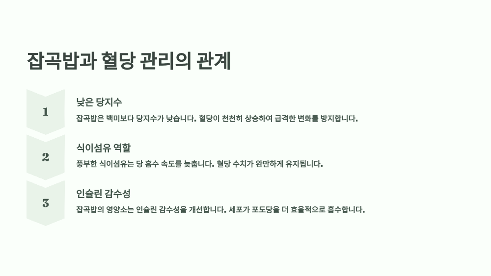 잡곡밥과 혈당 관리의 관계