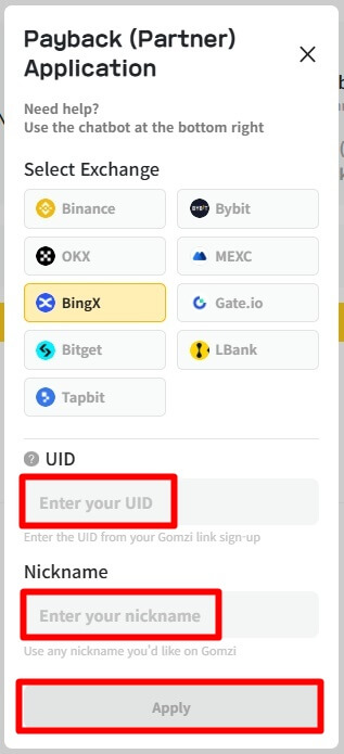빙엑스 페이백 등록하기