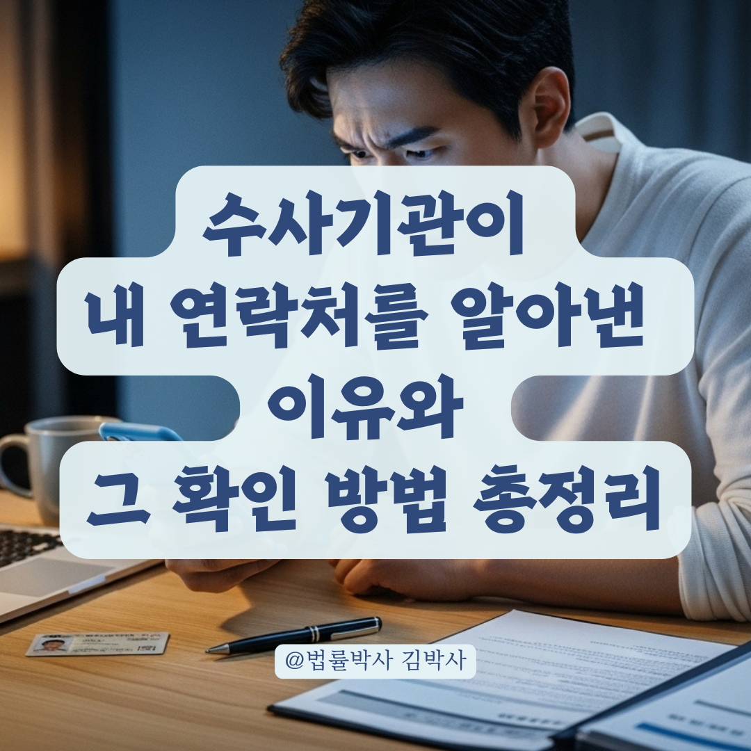내 연락처는 어떻게 알았을까? 수사기관의 정보조회 범위 총정리.