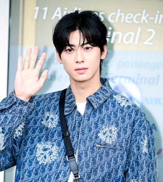 인사하는 차은우