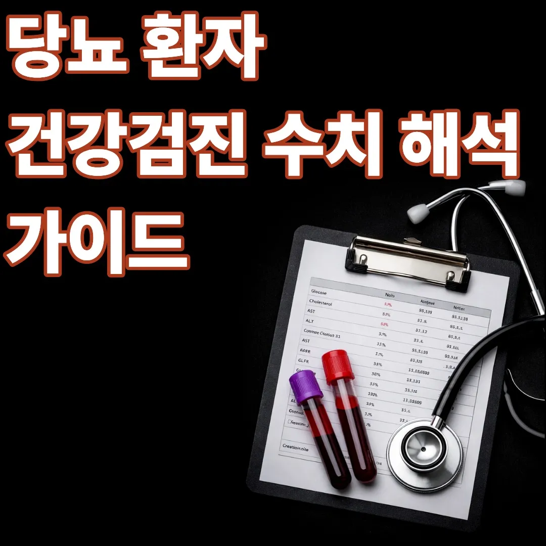 혈당만 보면 부족합니다. 당뇨 환자 건강검진 수치 해석 가이드