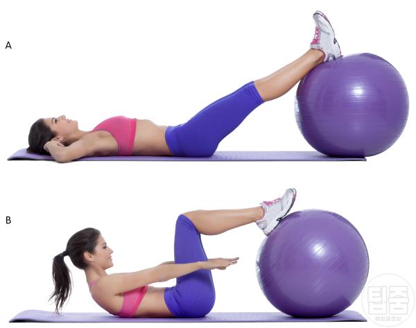 11자 복근 운동,짐볼 운동,뱃살 빼는 운동,팁줌