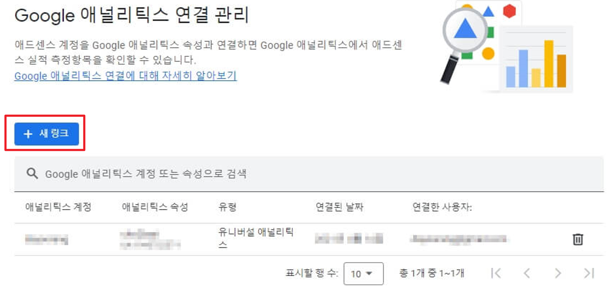 새링크 클릭