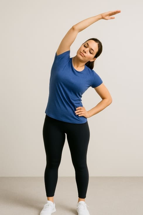 서서-하는-허리-옆으로-늘리기