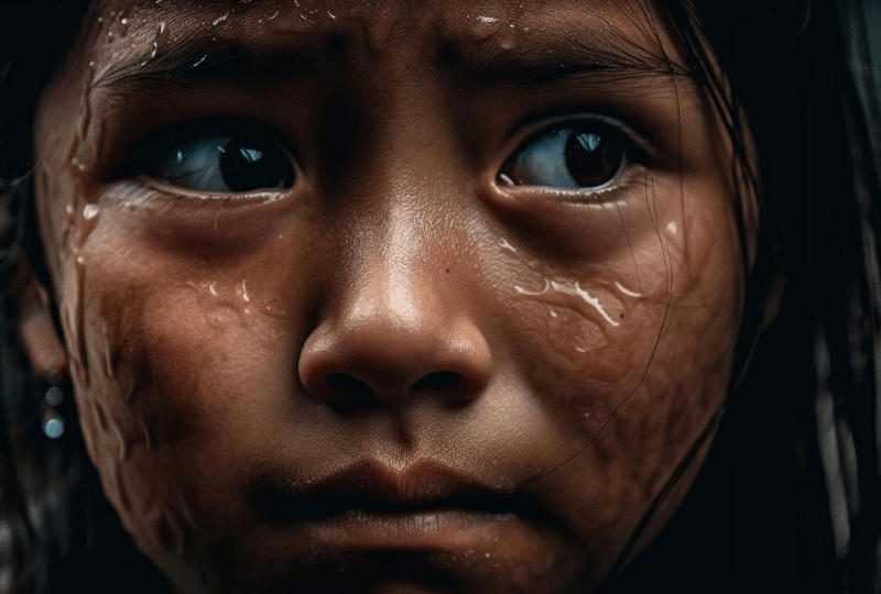 10살 소녀의 눈물