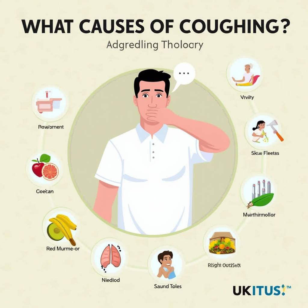 다양한 기침 원인을 시각적으로 보여주는 인포그래픽