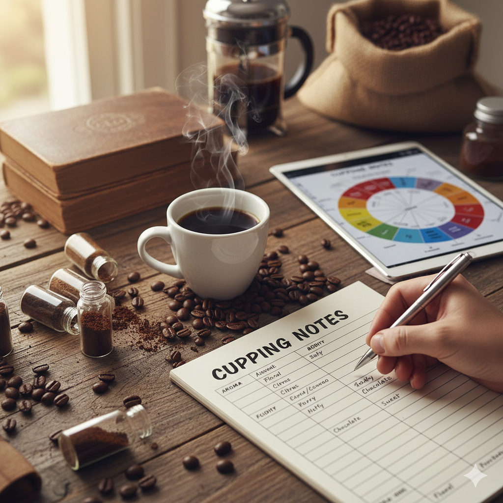 커피향과 커핑 노트 작성 방법(이미지 생성:google)