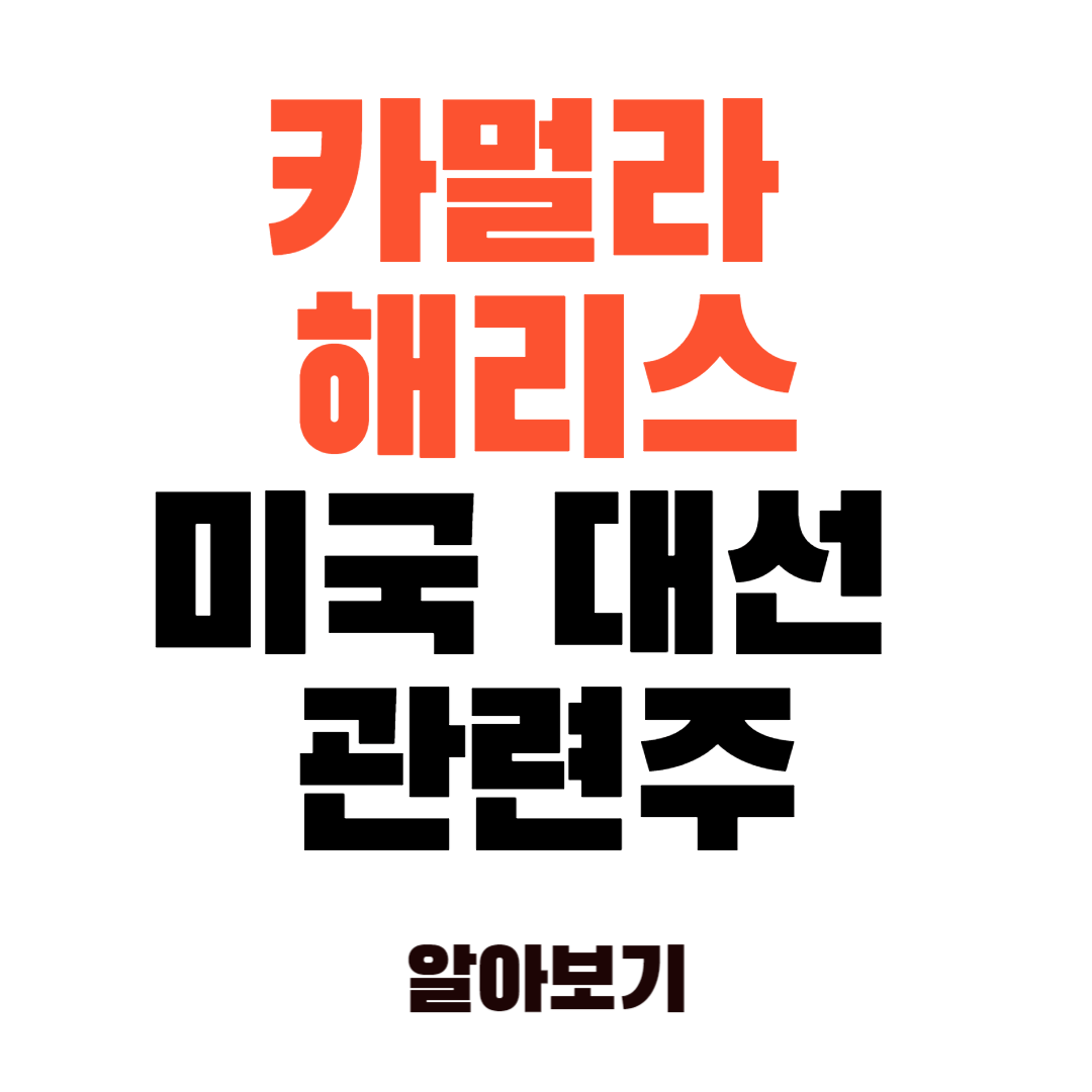 카멀라 해리스 부통령 미국 대선 관련주