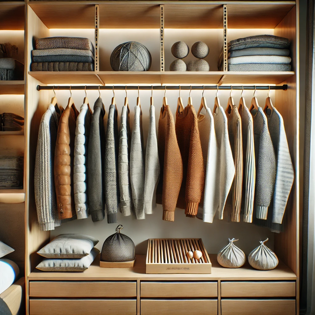 옷장 정리된 모습