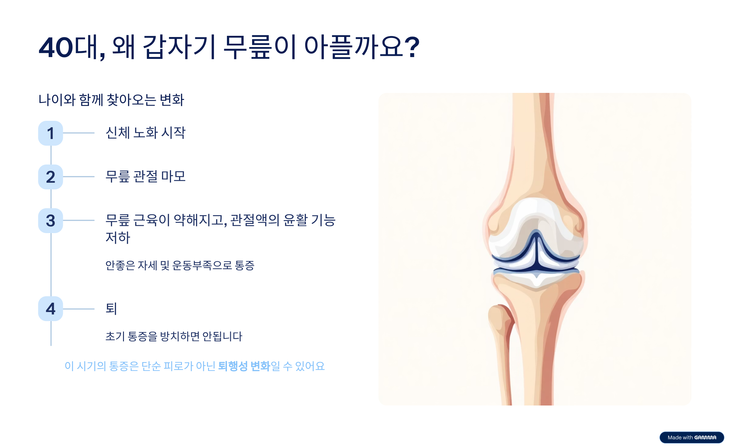 40대 무릎 관절염