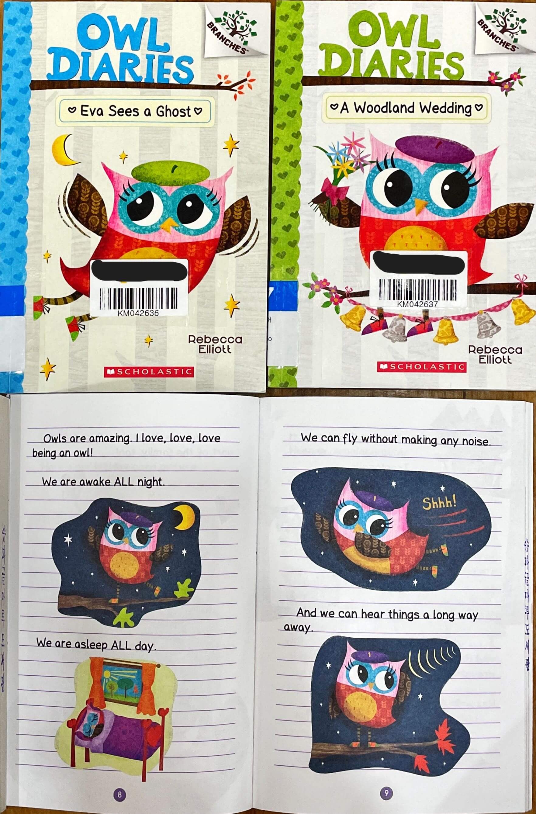 OWL DIARIES 표지와 본문 중