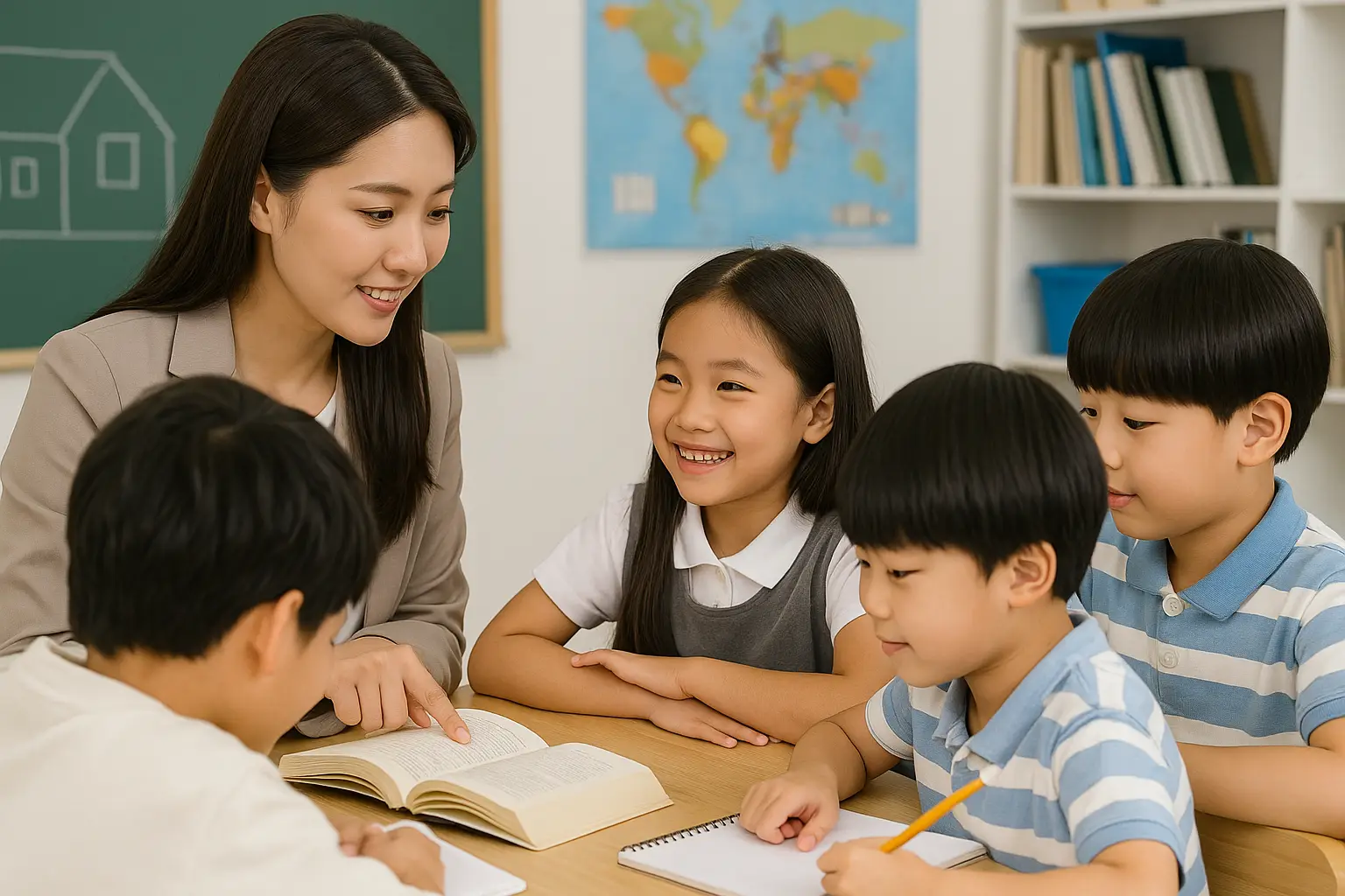 국제학교 실제 수업 분위기 &ndash; 한국인 교사와 학생들의 교실 모습