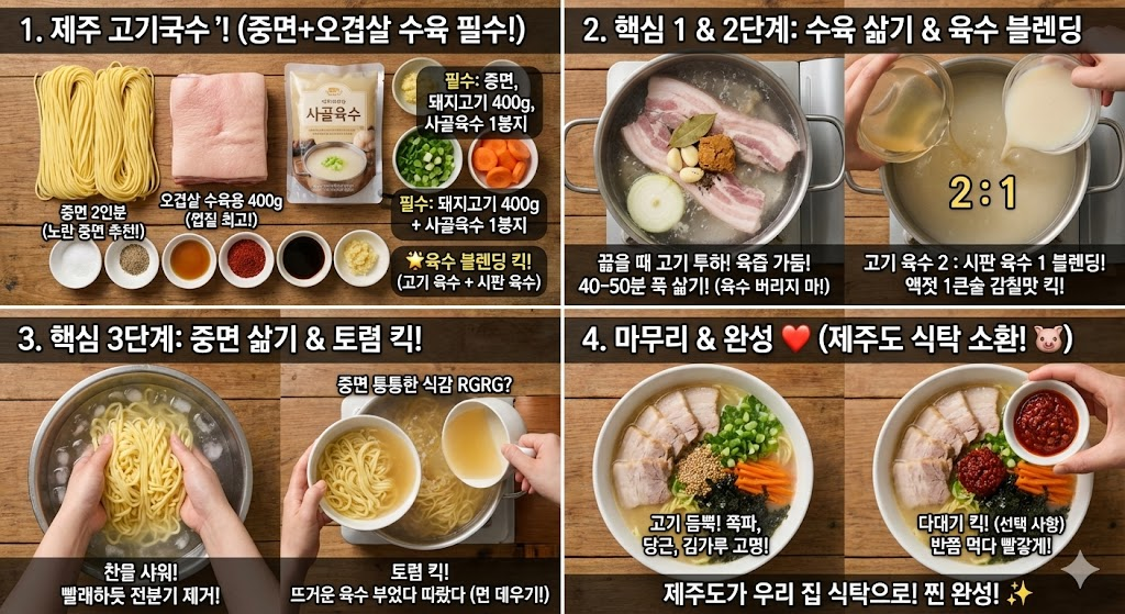 제주 고기국수 맛있게 만드는법