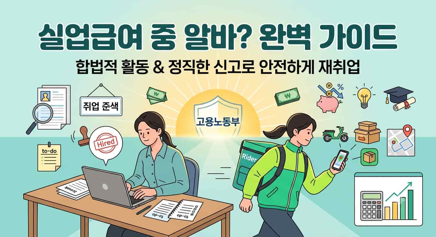 실업급여 수급 중 알바 기준 및 부정수급 신고 가이드