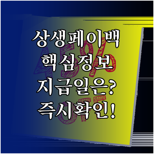 상생페이백 승인 문자: 지급 금액부터..
