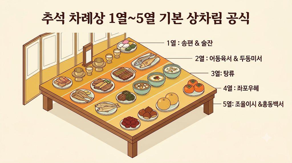추석 차례상 상차림
