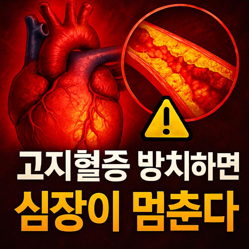 고지혈증 방치하면 심장이 멈춘다