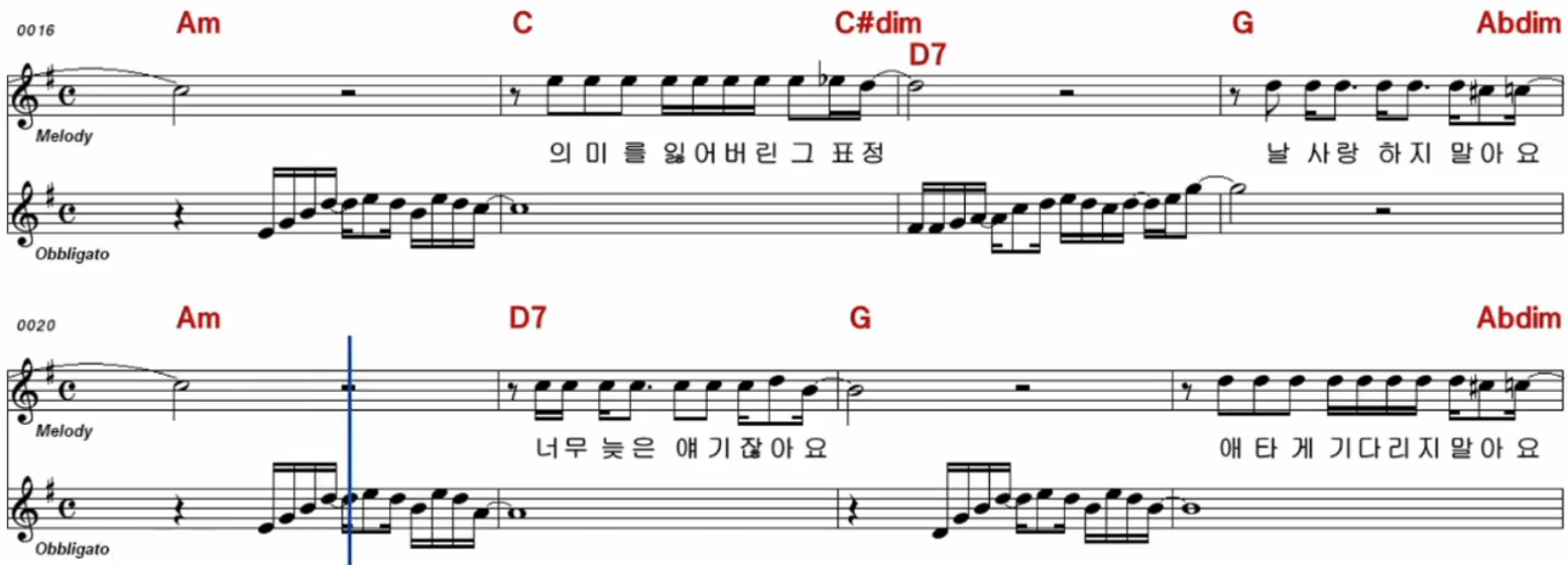 이은하 미소를 띄우며 나를 보낸 그 모습처럼 악보