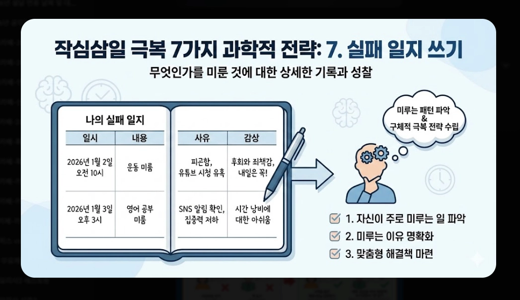 신년 목표 세우기 및 작심삼일 극복법