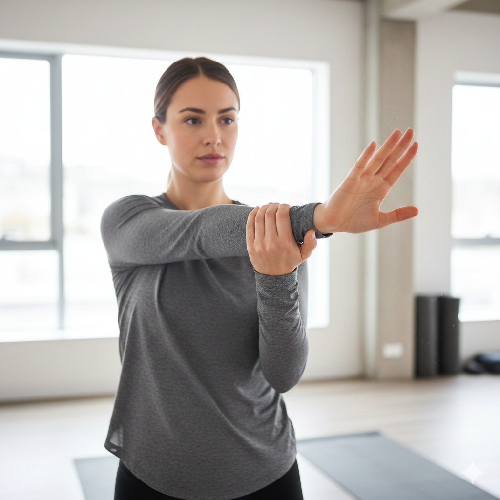 스트레칭 하는 모습