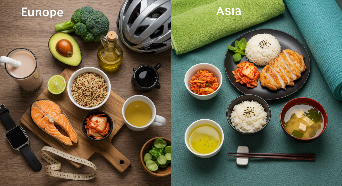 유럽 아시아 식단 분석 관련 사진