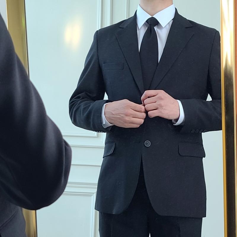 오전주문 오후도착 가성비 장례식정장 블랙수트, 남자 결혼식 하객룩