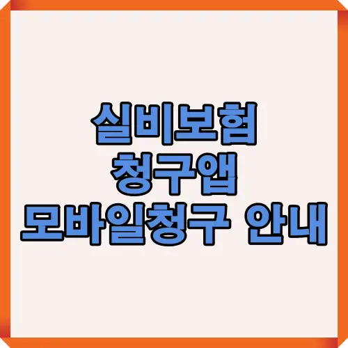 2025년 기준으로 실비보험 모바일 청구 방법을 단계별로 정리한 인포그래픽으로, 앱 설치부터 병원 확인까지 청구 절차를 한눈에 볼 수 있음