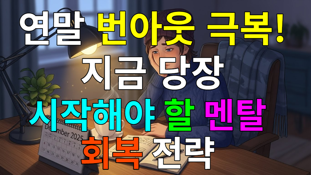 2025년 연말 번아웃을 극복하고 2026년 새해를 준비하는 사람의 모습