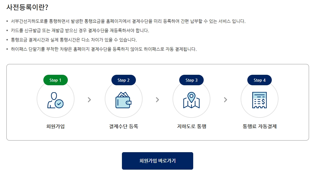 통행료-사전등록