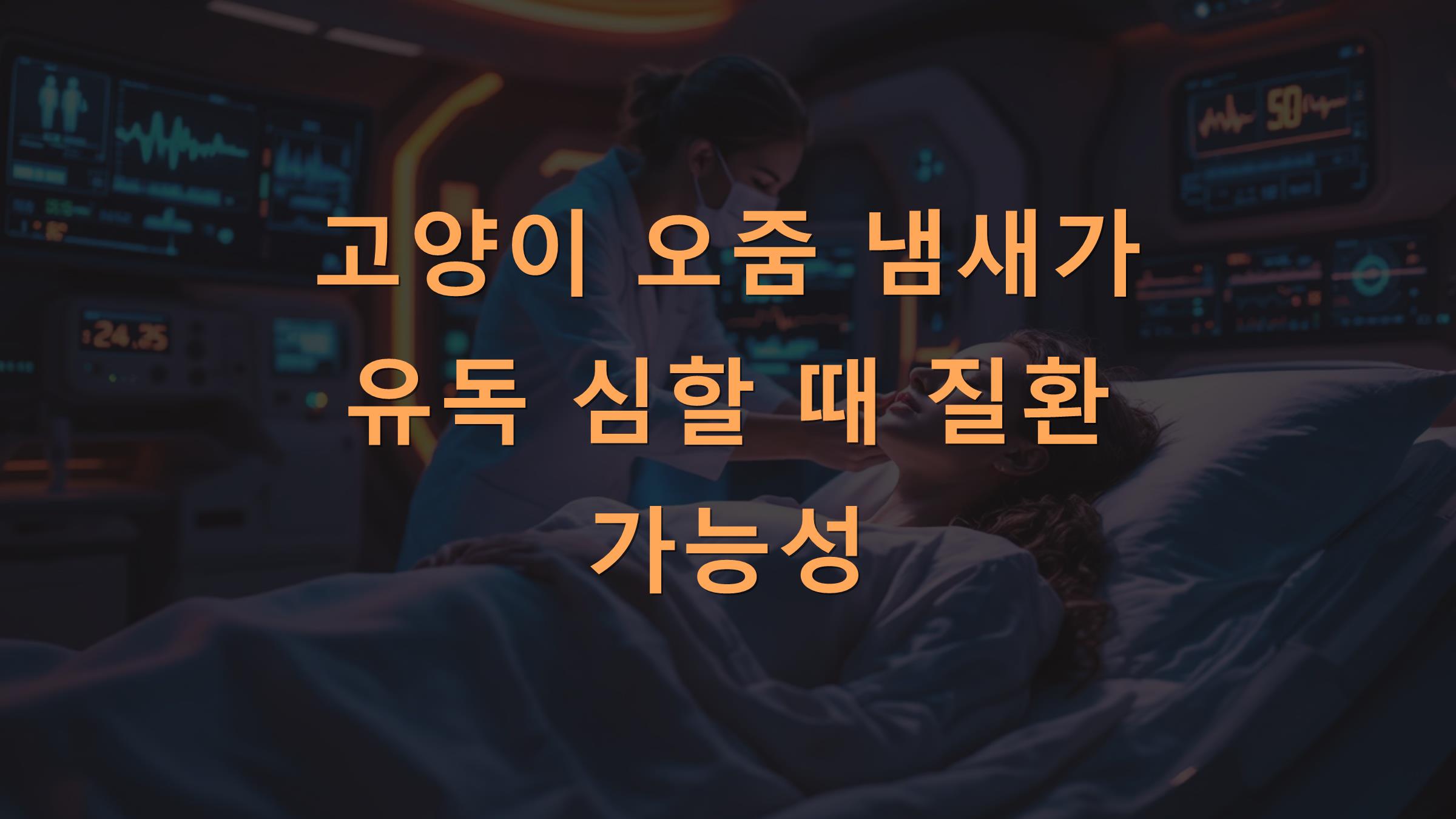 고양이 오줌 냄새가 유독 심할 때 질환 가능성