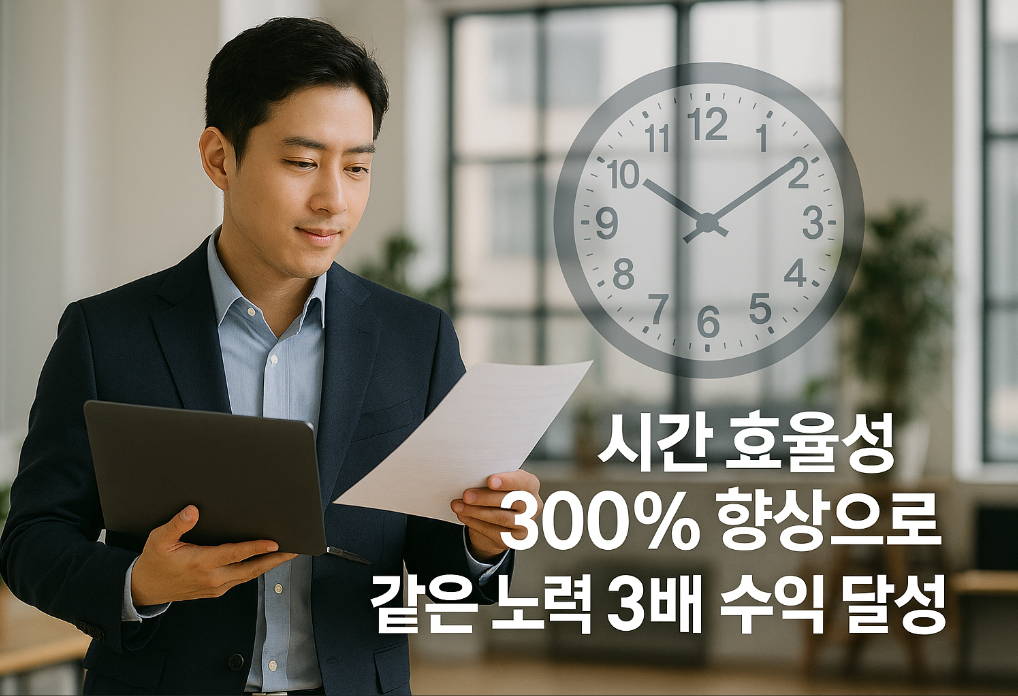 시간 효율성 300% 향상으로 같은 노력 3배 수익 달성하기