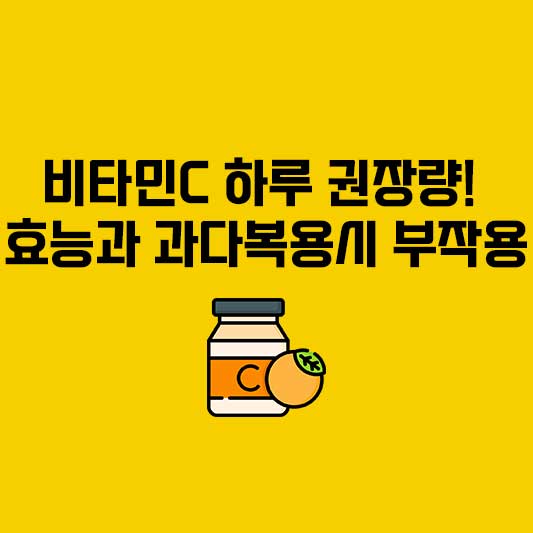 비타민c 하루 권장량 비타민c 효능 비타민c 과다복용 부작용