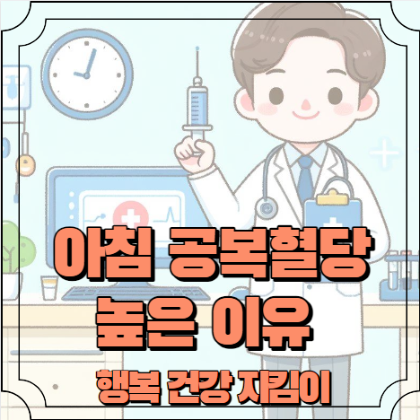 아침 공복혈당이 높은이유 5가지