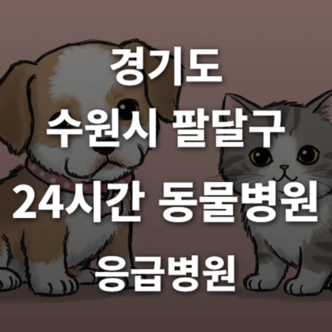 [경기도 수원시 팔달구 24시간 동물병원(인계동)] 365일 연중무휴 반려동물 응급상황 대처 가능한 진료소