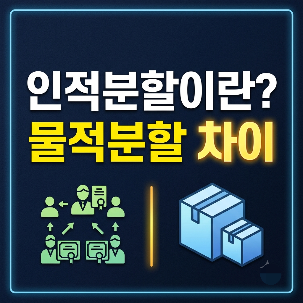 인적분할이란? 물적분할 차이