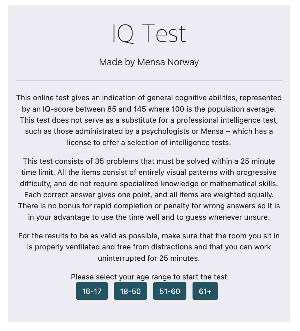 멘사-아이큐-테스트