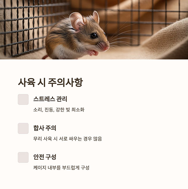 사육 시 주의할 점