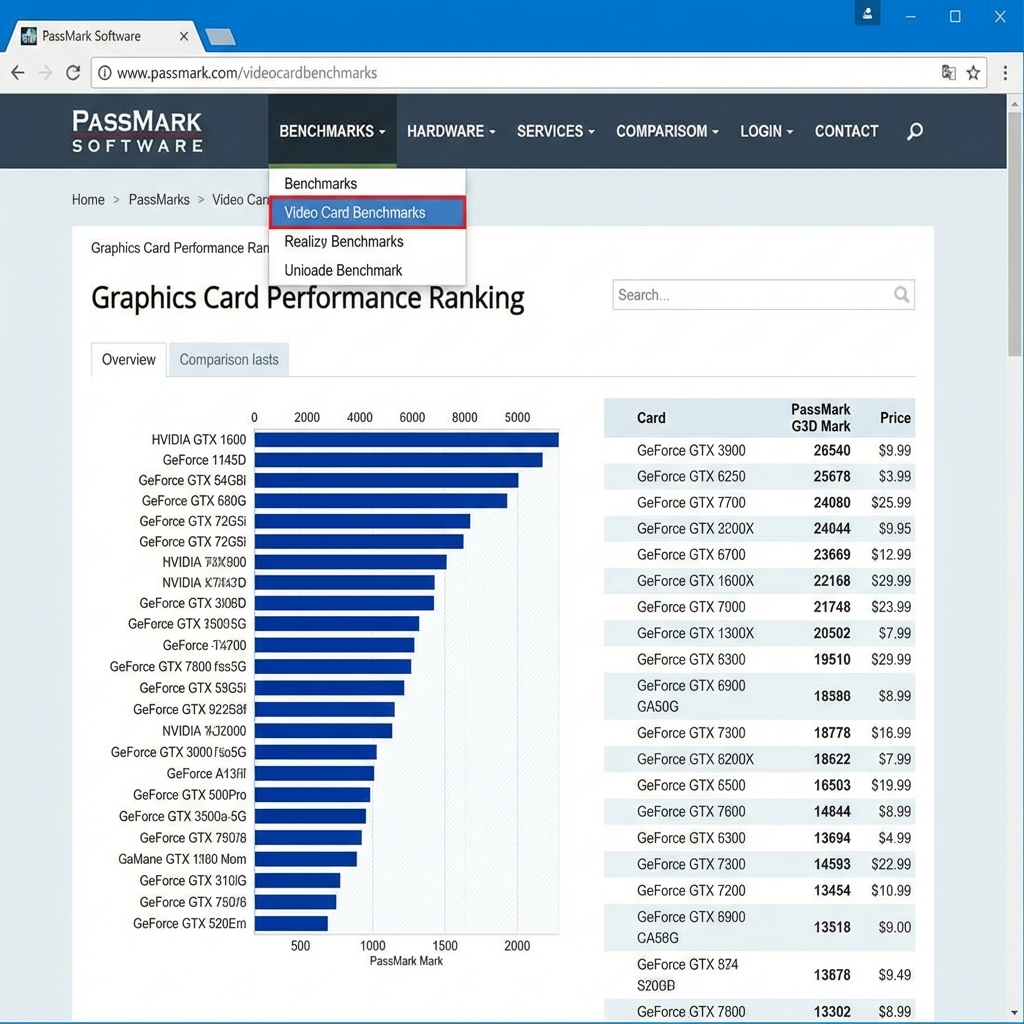PassMark 웹사이트 가이드
